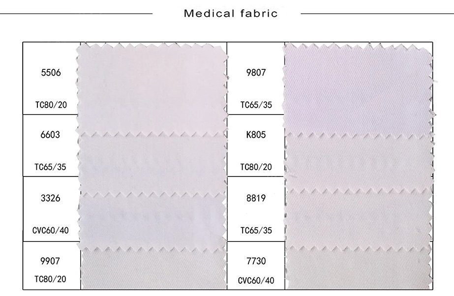 Medical fabric resistant to Chlorine bleach