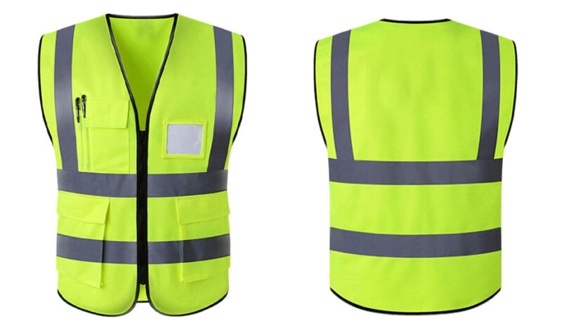 High visibility safety apparels class 1, class 2 and class 3