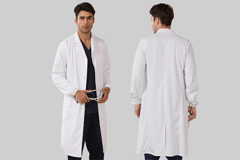 White scrubs Lab coat